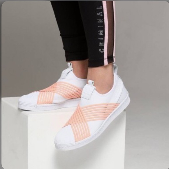 ADIDAS OG D96704 Women's Superstar Slip-on Shoes - Picture 2 of 7